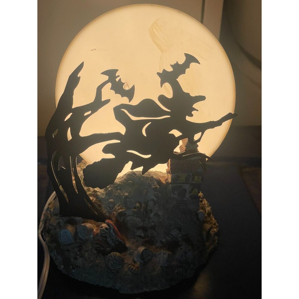 Autumn Harvest Collection Witch Shadow Caster Accent Lamp